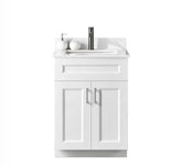 24'' SOLID WOOD VANITY WITH TOP , 2 DOORS